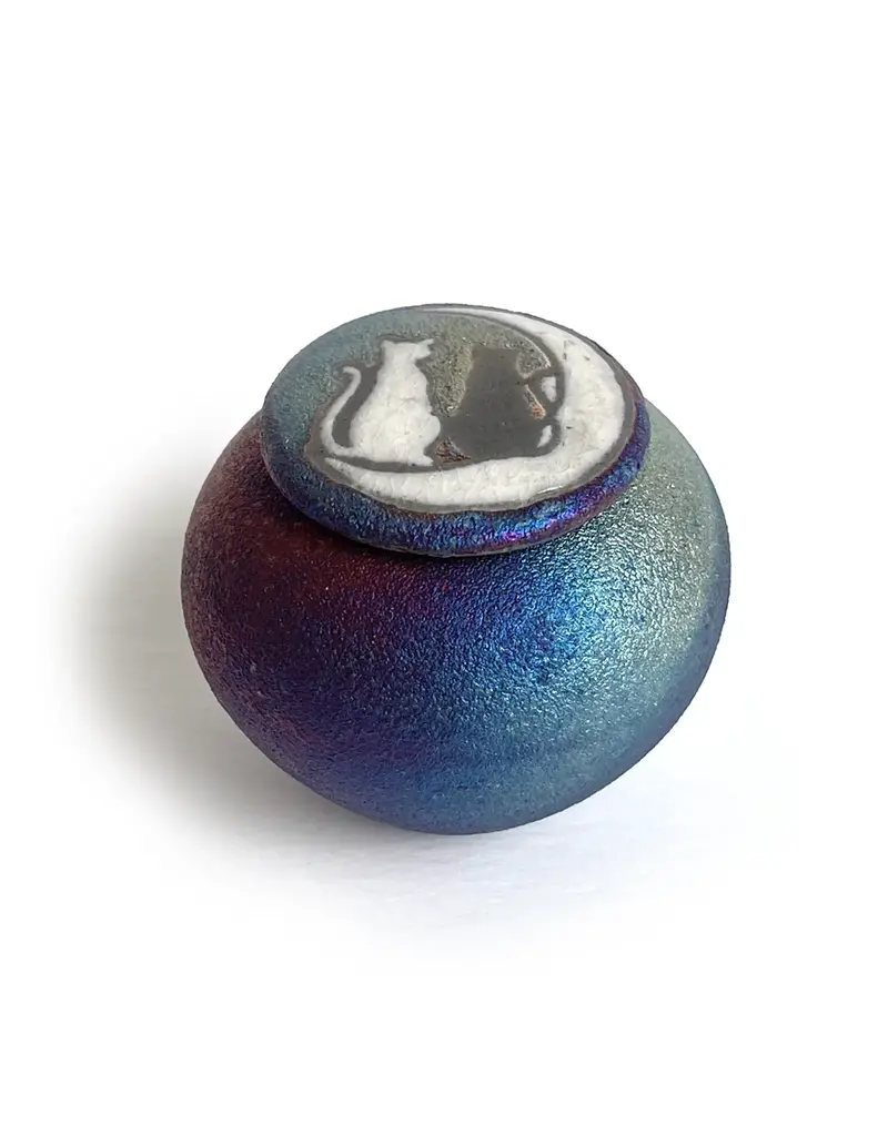 Raku Pottery Works Mini Silhouette Dreamcatcher Jar