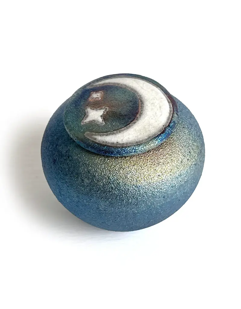 Raku Pottery Works Mini Silhouette Dreamcatcher Jar