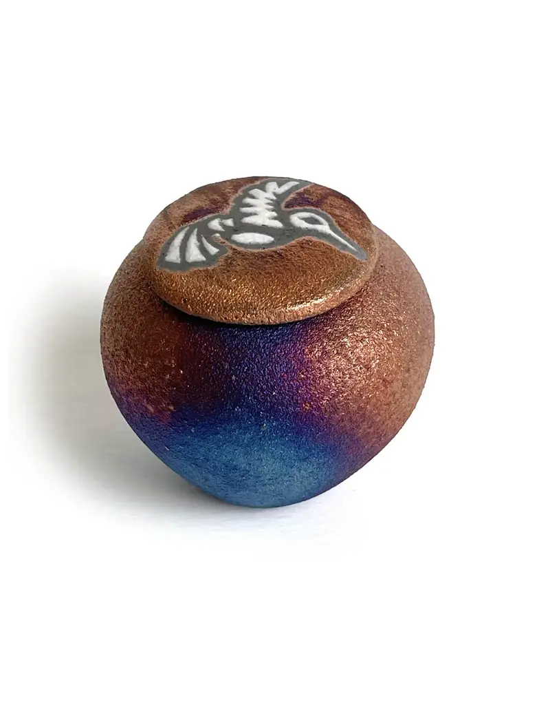 Raku Pottery Works Mini Silhouette Dreamcatcher Jar