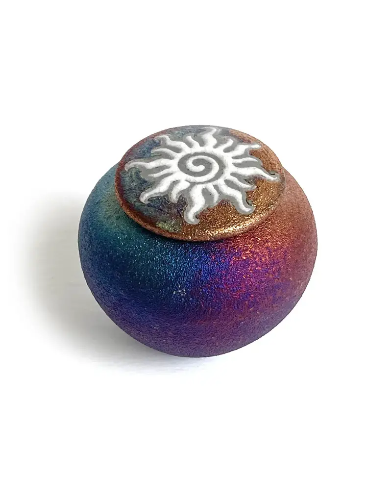 Raku Pottery Works Mini Silhouette Dreamcatcher Jar