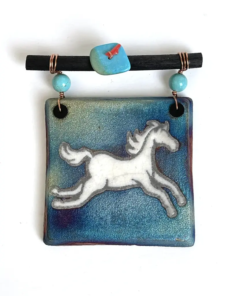 Raku Pottery Works Small Dreamcatcher Tile