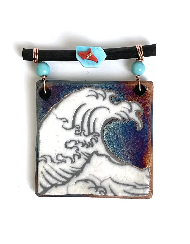 Raku Pottery Works Small Dreamcatcher Tile