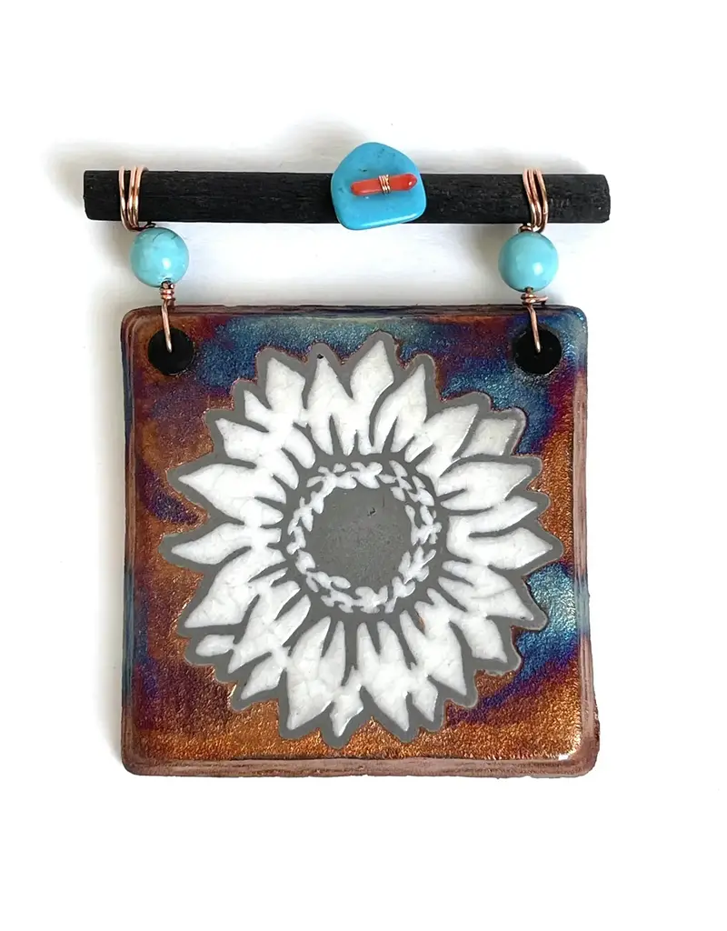 Raku Pottery Works Small Dreamcatcher Tile