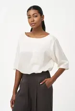 M Made In Italy Elbow Sleeve Pocket Top