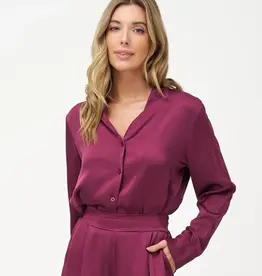 M Made In Italy V-Neck Button Front Top
