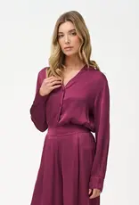 M Made In Italy V-Neck Button Front Top