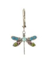 Baked Beads Crystal Dragonfly Earrings