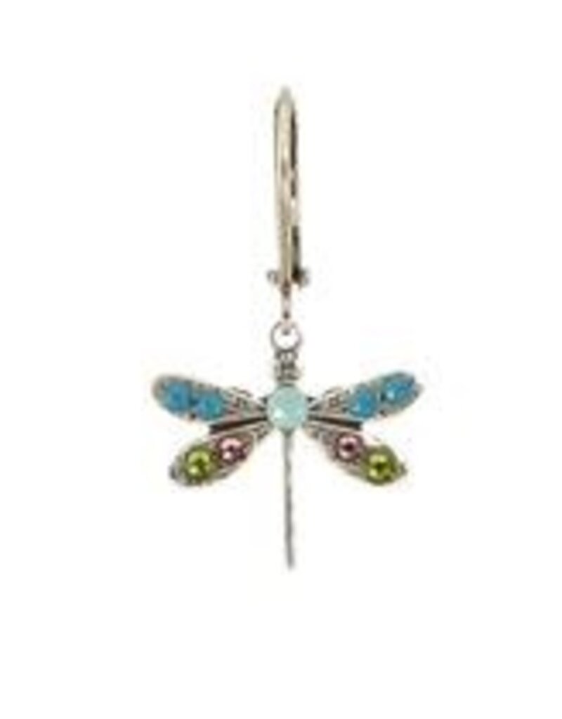 Baked Beads Crystal Dragonfly Earrings
