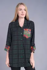 Shana Apparel Plaid Boyfriend Top