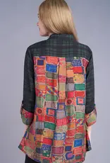 Shana Apparel Plaid Boyfriend Top