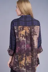 Shana Apparel Plaid Boyfriend Top