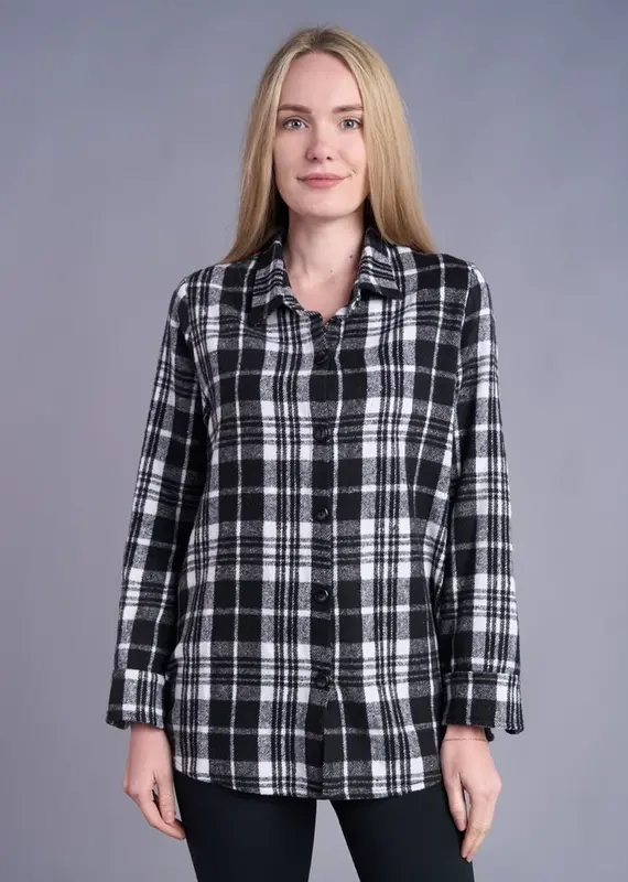 Shana Apparel Flannel Top