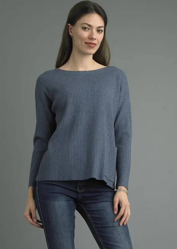 Tempo Paris Ribbed Pocket Top