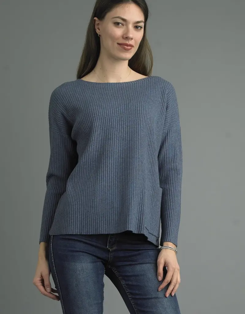 Tempo Paris Ribbed Pocket Top