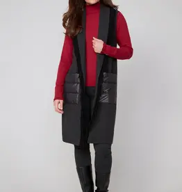 Renuar Brush Knit Fringe Vest