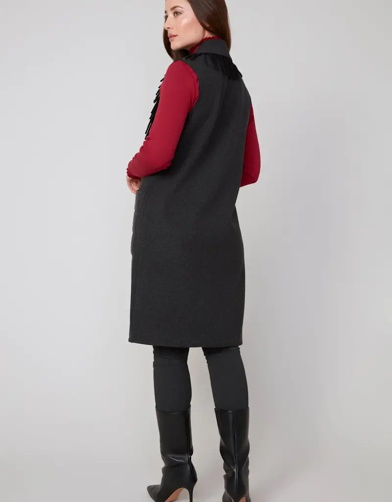 Renuar Brush Knit Fringe Vest