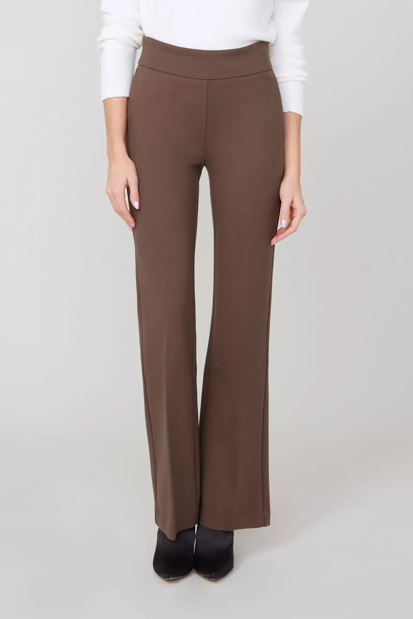 Renuar Pull-On Flare Pants - Coyote Moon display picture 1
