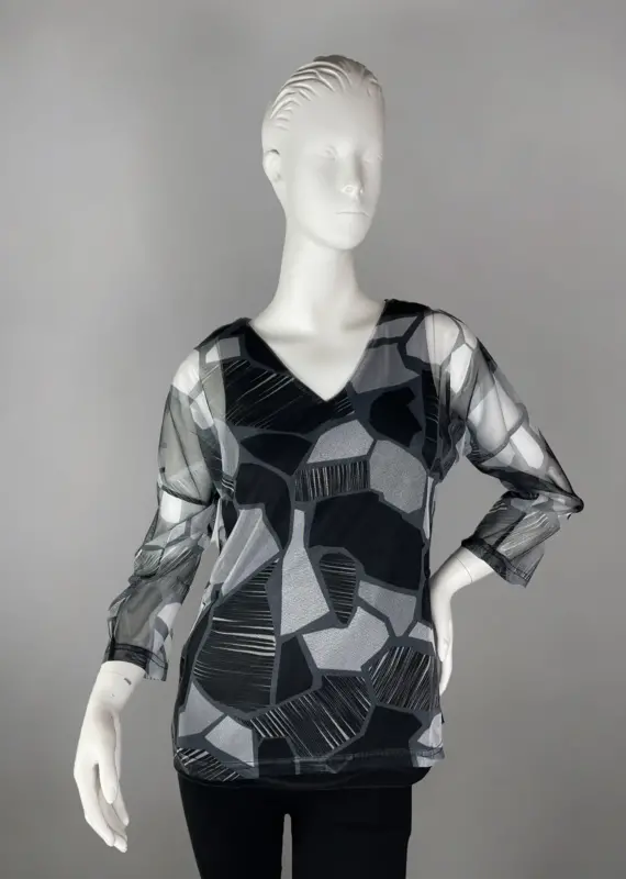 Tango Mango Mesh Overlay Top