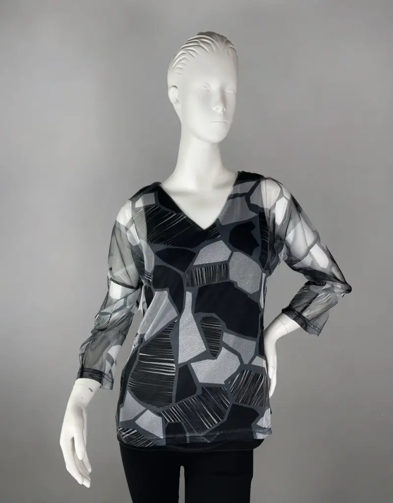 Tango Mango Mesh Overlay Top