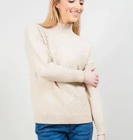 Lisette L Marielle Novelty Stitch Mockneck Sweater