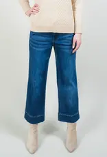 Lisette L Amelia Denim 26 Inch Wide Crop Pick Stitch Hem Jeans