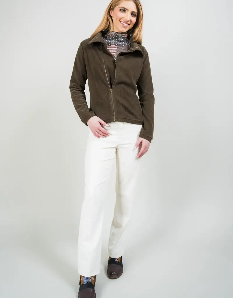 Lisette L Asymmetrical Zip Jacket with Snap Detail