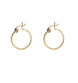 Mark Steel Hollow Hinged Hoop Earrings