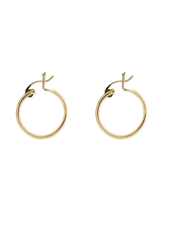 Mark Steel Hollow Hinged Hoop Earrings