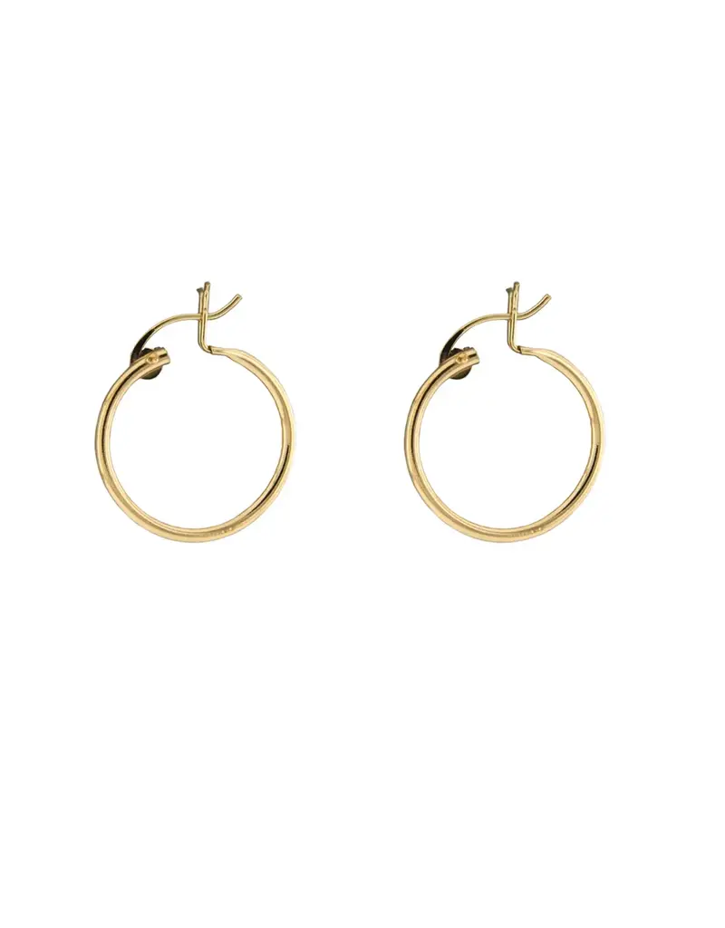 Mark Steel Hollow Hinged Hoop Earrings