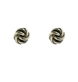 Mark Steel Flower Post Earrings