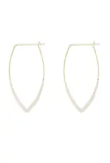 Mark Steel 18 Gauge Flat Teardrop Hoop Earrings