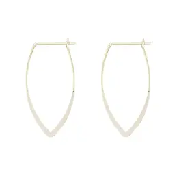 Mark Steel 18 Gauge Flat Teardrop Hoop Earrings