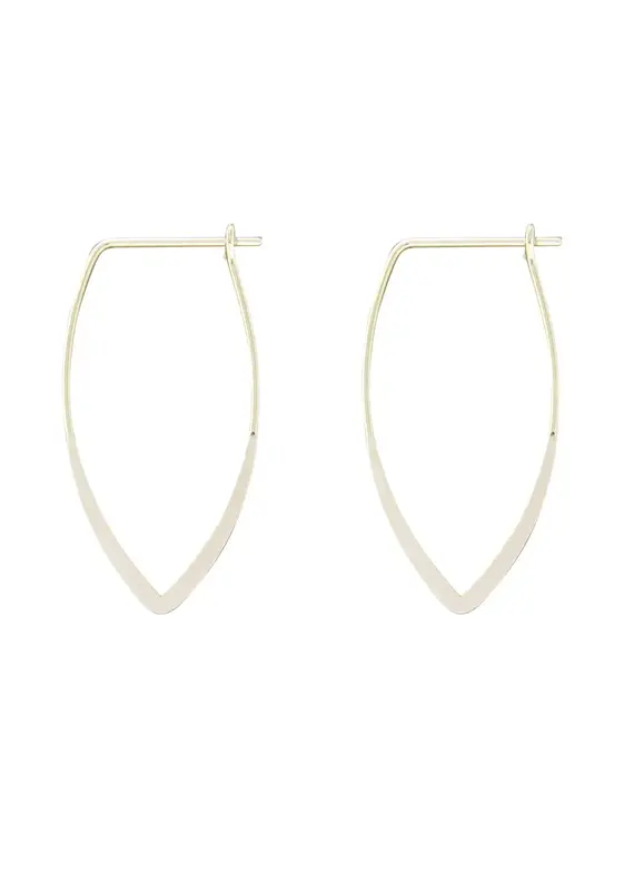 Mark Steel 18 Gauge Flat Teardrop Hoop Earrings