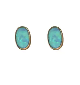 Mark Steel Opal Cab Post Earrings