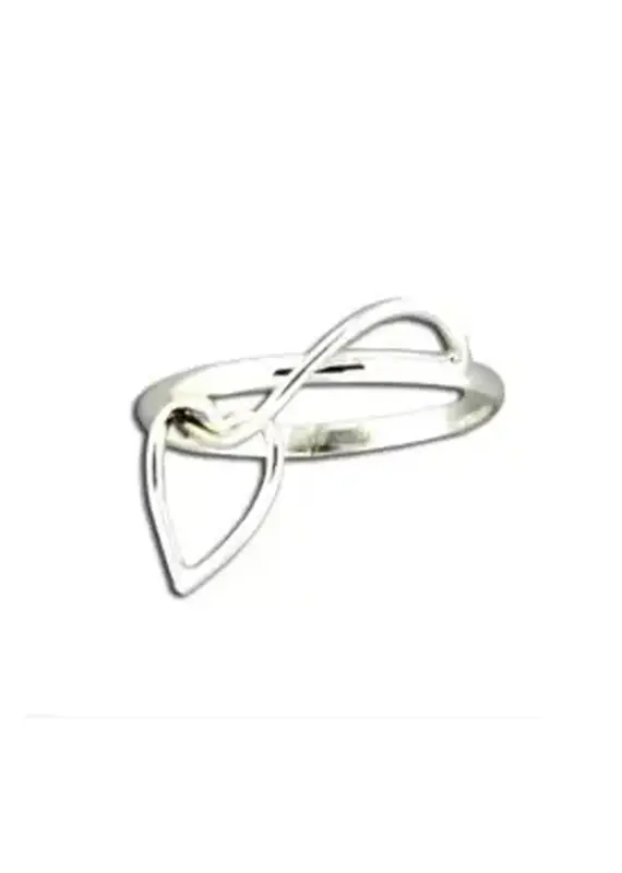 Mark Steel Dangling Heart Ring