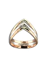 Mark Steel Triple Half Round V Ring