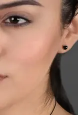 KBD Studio Minimalist Semi Precious Triangle Gemstone Stud Earrings