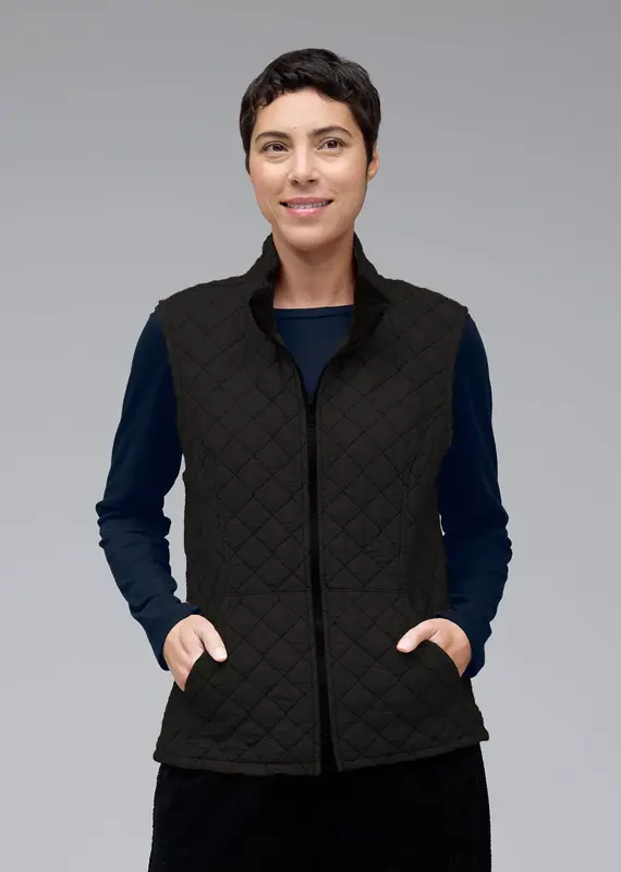 Cut Loose Zip Front Quilted Vest