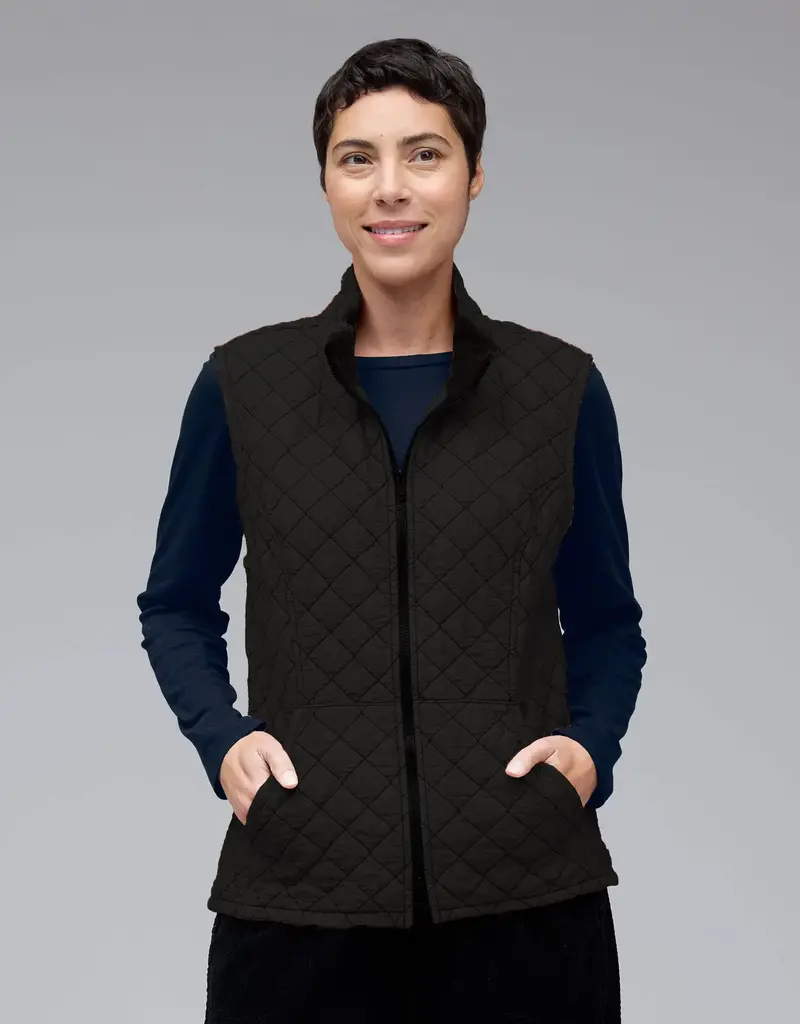 Cut Loose Zip Front Quilted Vest