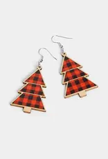 Whispers Buffalo Check Tree Earrings