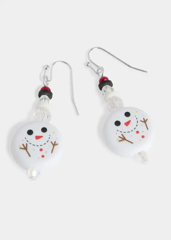 Whispers Cheerful Snowman Earrings
