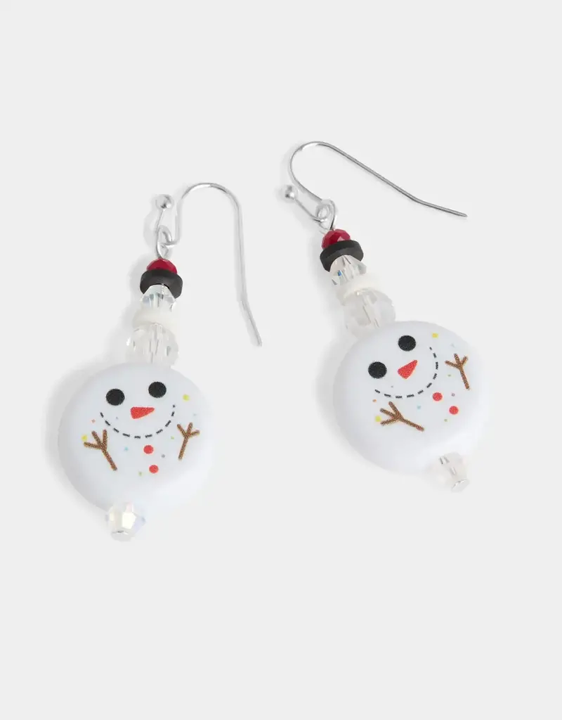 Whispers Cheerful Snowman Earrings