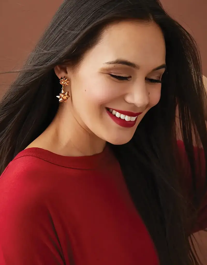 Whispers Bow Dangle Earrings