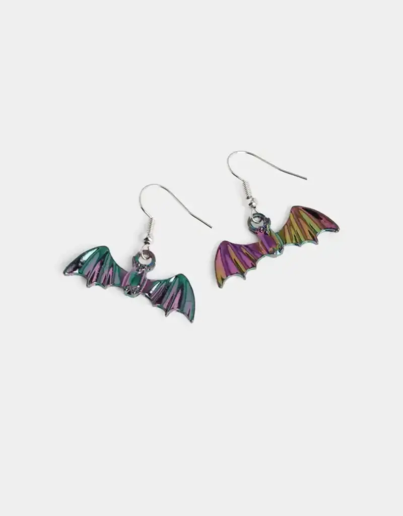 Whispers Iridescent Bat Earrings