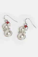 Whispers Pearl Snowman Earrings