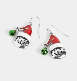 Whispers Santa Hat Cat Earrings