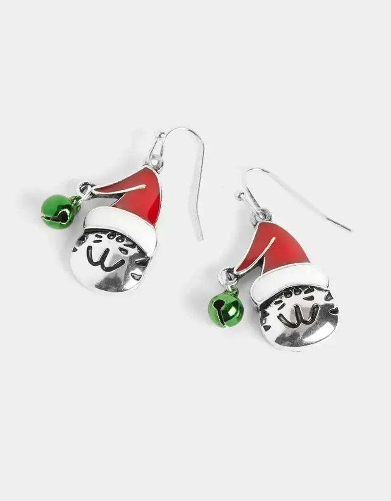 Whispers Santa Hat Cat Earrings