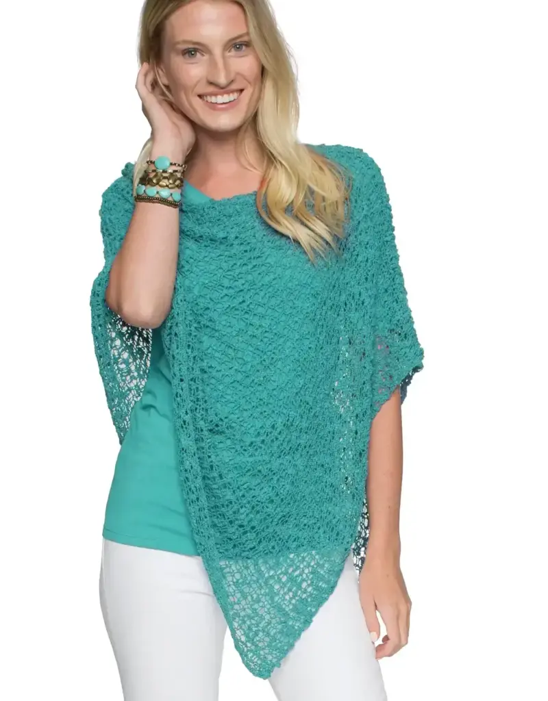 Lost River Popcorn Knit Poncho