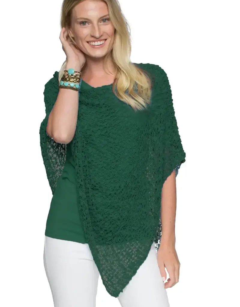 Lost River Popcorn Knit Poncho