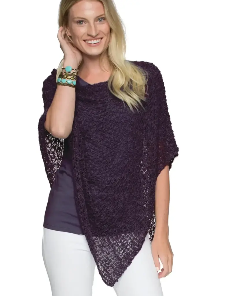 Lost River Popcorn Knit Poncho